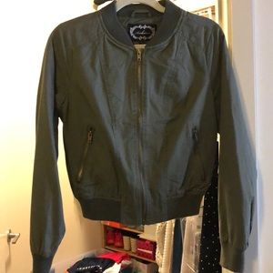 Small green bomber jacket, new with tags